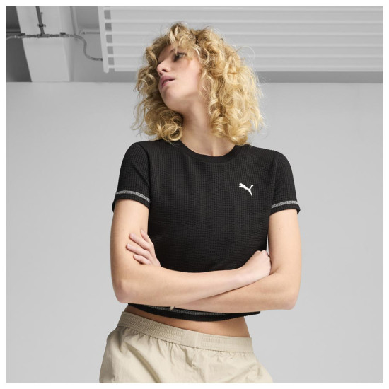 Puma Γυναικεία κοντομάνικη μπλούζα Dare To Textured Baby Tee
